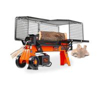 Superhandy Portable Electric Log Splitter 6 Ton Ram System 9.6A 2200W in Orange Superhandy Orange
