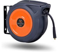 Retractable Hybrid Polymer Spring Driven Air Hose Reel 3/8"x50ft 300PSI 20BAR max Superhandy Orange One Size