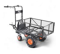 SuperHandy Utility Service Cart Power Wagon Wheelbarrow Electric 48V DC Li-Ion Powered 300 KG Load and 460 KG+ Hauling Capacity Farm and Garden All Purpose Modular Cargo Bed