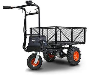 SuperHandy Utility Service Cart Power Wagon Wheelbarrow Electric 48V DC Li-Ion Powered 500Lbs Load and 1000Lbs+ Hauling Capacity Farm and Garden All Purpose Modular Cargo Bed