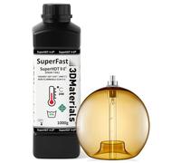 SuperHDT 3D Printer Resin, Flame-Retardant Parts with Highest Heat Deflection Temperature 464°F (240°C), Made in Korea by 3DMaterials (1000g, Amber)