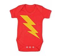 Superhero Baby Grow for Boys or Girls | Lightning Bolt Flash Baby Bodysuit Vest - Unique Baby Shower or New Parents Gift | BABY MOO'S UK (0-3 Months)
