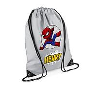 Superhero Bag, Personalised Backpack, Gift For Kids, Boy, Cartton Character Bag, Birthday, Christmas Drawstring Bag, PE Gym Kit Swimming, Sport Rucksack.