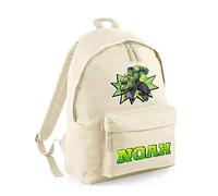 Superhero Bag, Personalised Backpack, Gift For Kids, Boy, Cartton Character Bag, Birthday Gift, Back To School, Fashion Backpack for Nursery, Bookbags, Rucksack Shoulder Bag. (Natural)