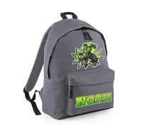 Superhero Bag, Personalised Backpack, Gift For Kids, Boy, Cartton Character Bag, Birthday Gift, Back To School, Fashion Backpack for Nursery, Bookbags, Rucksack Shoulder Bag. (Graphite Grey)