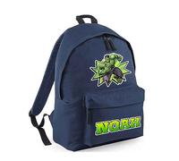 Superhero Bag, Personalised Backpack, Gift For Kids, Boy, Cartton Character Bag, Birthday Gift, Back To School, Fashion Backpack for Nursery, Bookbags, Rucksack Shoulder Bag. (French Navy)