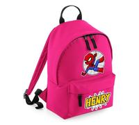 Superhero Bag, Personalised Backpack, Gift For Kids, Boy, man Cartton Bag, Birthday, Christmas, Mini Fashion Backpack for Nursery, Bookbags, Rucksack, Shoulder Bag. (Fuchsia)
