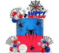 Superhero Birthday Cake Decoration Superhero Party Favors Cupcake Decor Spider Cake Decoration Spider Birthday Party