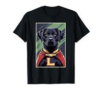 Superhero Black Lab Dog T-Shirt