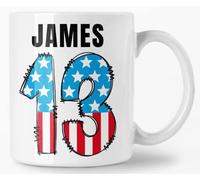 Superhero Boys 13th Birthday Gift, Personalised Super Hero Mug for 13 Year Old Boy