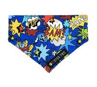 Superhero Comic strip Slide on Dog Bandana Small