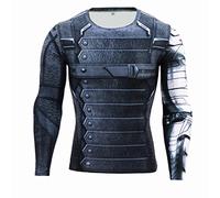 Superhero Compression Shirt Fitness Running Clothing Gym Cycling T-Shirt Tight Tops Baselayer 2XL