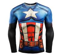 Superhero Compression Shirt Fitness Running Clothing Gym Cycling T-Shirt Tight Tops Baselayer S