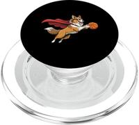 Superhero Corgi Dog Playing Cool Basketball PopSockets PopGrip for MagSafe