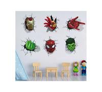 Superhero Crack Kids Bedroom Vinyl Decal Wall Art Sticker Marvel Avengers