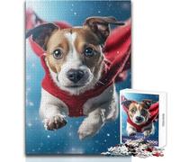 Superhero Dog Adult Jigsaw Puzzles1000 Pieces Brain Challenge Learning Game Thoughtful Surprise for Celebrations Size 50x75cm