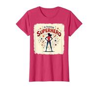 Superhero in Training Empowering Women Retro Comic Style T-Shirt, Women, Red Heather, M