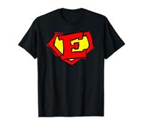 Superhero Letter on Chest E cute cartoon version T-Shirt