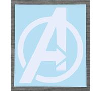 Superhero Logo - Vinyl Sticker Decal for Car or Home (White)