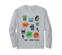 Superhero Monster Crew Animals Comics Mask Toys Party Kids Long Sleeve T-Shirt
