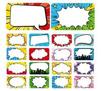 Superhero Name Tags Labels Stickers 216 Counts Colorful Large Nametags Name Badge Labels Sticker for Themed Party Family Home School Office 3.25x2.16 inches