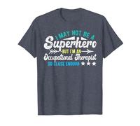 Superhero & Occupational Therapist OT Occupational Therapy T-Shirt, Men, Heather Blue, XX-Large