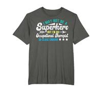 Superhero & Occupational Therapist OT Occupational Therapy T-Shirt, Men's Big and Tall, Asphalt Grey, 3X Tall