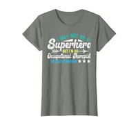 Superhero & Occupational Therapist OT Occupational Therapy T-Shirt, Women, Olive Heather, Small