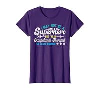 Superhero & Occupational Therapist OT Occupational Therapy T-Shirt, Women, Purple, Medium