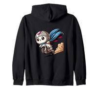 Superhero Panda On Motorcycle Adventure Zip Hoodie