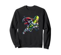Superhero Pickle Hockey Player Cape Stick Sweatshirt