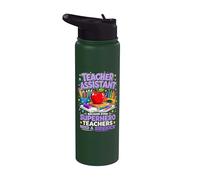 Superhero Sidekick Teaching Teach School Teacher Assistant Stainless Steel Insulated Water Bottle