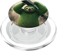 Superhero Sloth Saving the Day PopSockets PopGrip for MagSafe