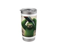 Superhero Sloth Saving the Day Stainless Steel Insulated Tumbler