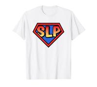 Superhero SLP Speech Therapy Halloween Costume Value Graphic T-Shirt, Men, White, L