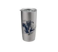 Superhero Squirrel Comic Art Action Stainless Steel Insulated Tumbler
