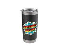 Superhero Teacher | Retro Comic Teaching Superpower Stainless Steel Insulated Tumbler