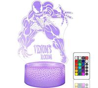 Superhero Toy Kids Night Light，Venom Night Light Toy for 4 5 6 7 8 Year olds，Kids 3D Lights 16 Colors Dimmable Charging with Remote Control and Touch Looks Great.