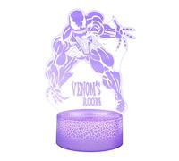 Superhero Toy Kids Night Light,Venom Night Light Toy for 4 5 6 7 8 Year olds,Kids 3D Lights 16 Colors Dimmable Charging with Remote Control and Touch Looks Great.