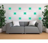 Superheroes Batman Mask Wall Sticker Kids Bedroom (Aqua Green)