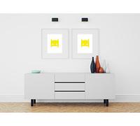 Superheroes Batman Mask Wall Sticker Kids Bedroom (Bright Yellow)