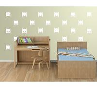 Superheroes Batman Mask Wall Sticker Kids Bedroom (White)