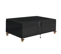 SUPERHOLD Outdoor Coffee Table Cover - Waterproof Rectangular Patio Coffee Table Cover (36L x 22W x 18H inches, Black) Outdoor Small Side Table Cover Patio Furniture Covers for Outdoor Furniture