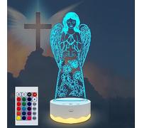 SUPERHONGJIHAO Night Light for Kids 3D Angel Led Lamp with Remote Control 16 Color Changing Xmas Birthday Gift for Child