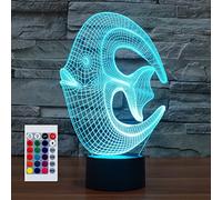 SUPERHONGJIHAO Night Light for Kids 3D Coral Fish Led Lamp with Remote Control 16 Color Changing Xmas Birthday Gift for Child