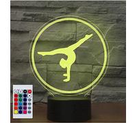 SUPERHONGJIHAO Night Light for Kids 3D Creative Gymnastics Led Lamp with Remote Control 16 Color Changing Xmas Birthday Gift for Child