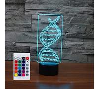 SUPERHONGJIHAO Night Light for Kids 3D DNA Led Lamp with Remote Control 16 Color Changing Xmas Birthday Gift for Child