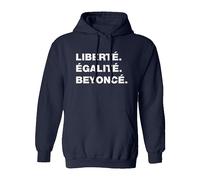 superhotapparel Music World Tour Renaissance Liberte Egalite Beyonce Unisex Hooded Sweatshirt, Navy, S