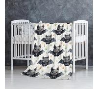 SUPERICH Halloween Bats Baby Blanket Gifts Super Soft Swaddle Newborn Cozy Baby Receiving Blanket Stroller Throw Blanket for Crib 40x30 in for Puppy