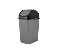 Superio 2.6 Gallon Small Slim Trash Can (Gray and Black)